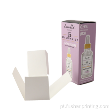 Embalagem cosmética luxuosa personalizada com inserção de papel